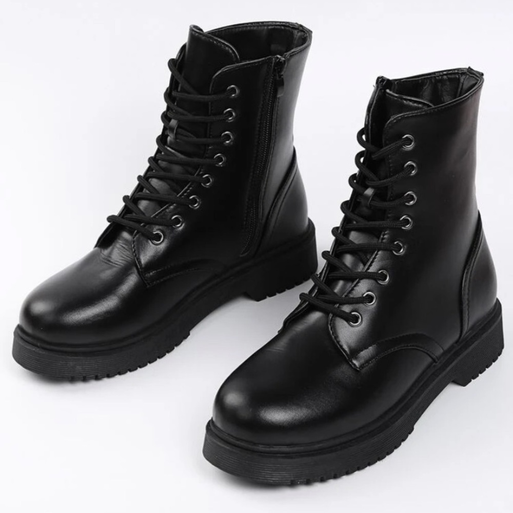 Zippered Combat Boots